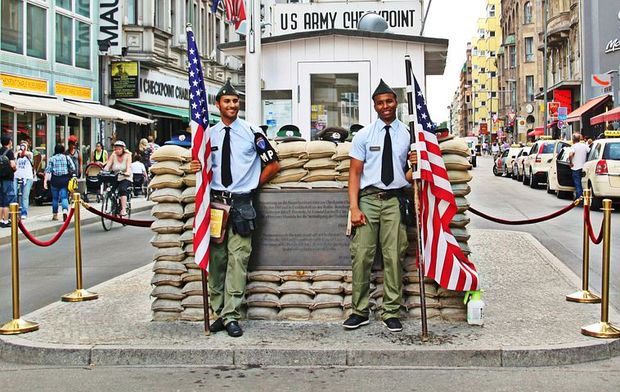 Checkpoint Charlie in Berlin.