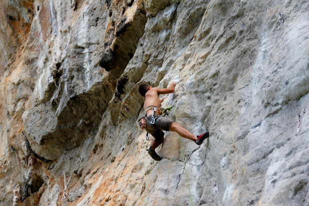 Rock climbing is a great activity to do in the Phi Phi Islands.