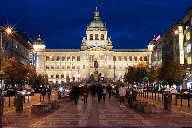 The National Museum and Wenceslas Square.