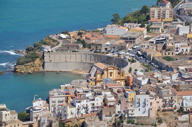 Trapani historical old town.