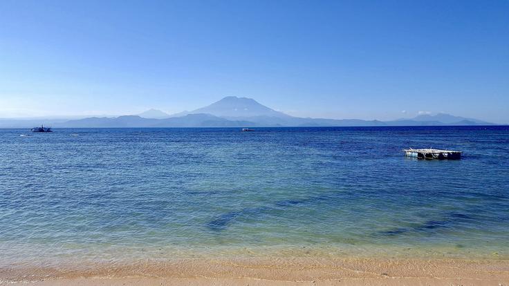 Shot of Nusa Lembongan from a boat