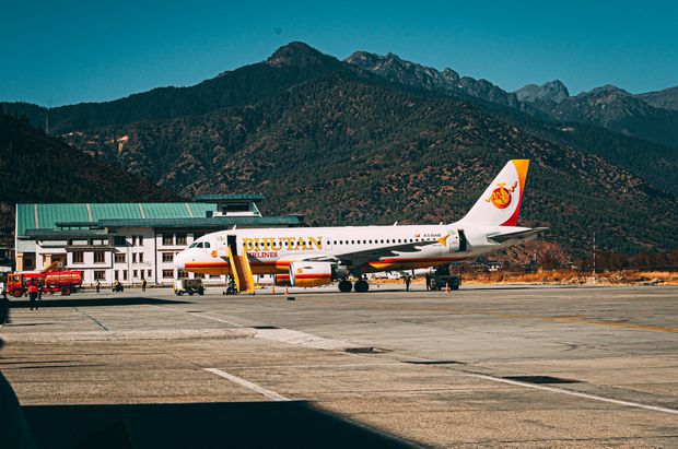 Drukair airline is the only one operating in Bhutan.