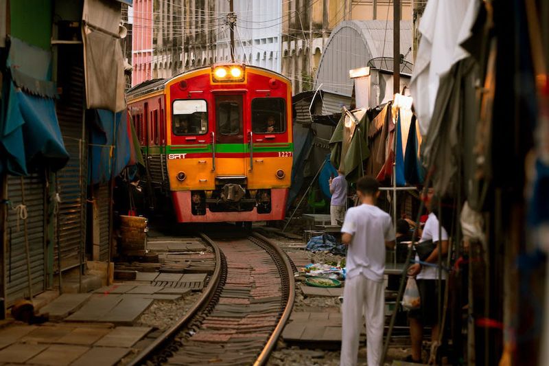 Maeklong Railway Market is such a shocking experience.