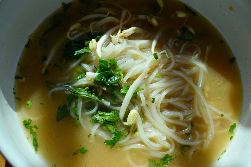 Noodle pork balls soup is excellent in Siem Reap.