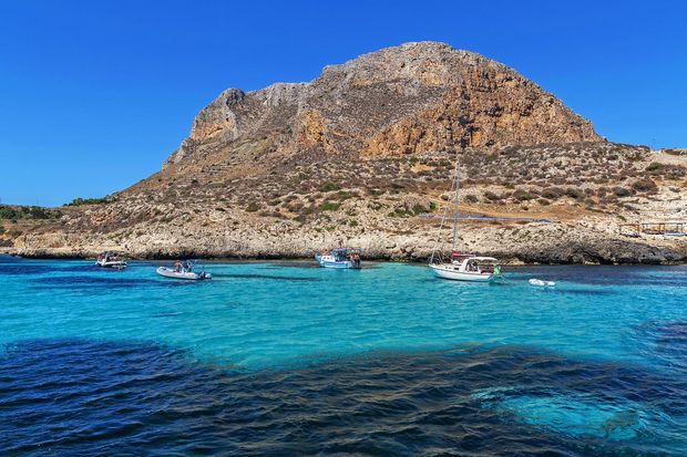 Favignana Island in the Egadi Islands.