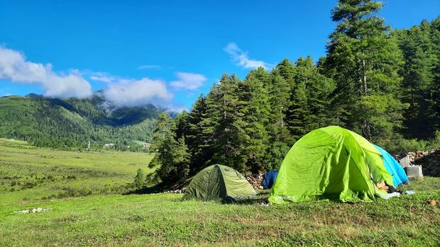 Camping in Bhutan is great.