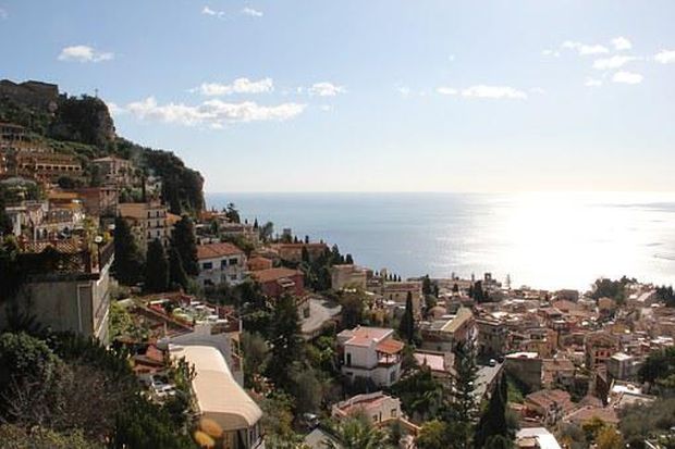 Taormina from Castelmola.