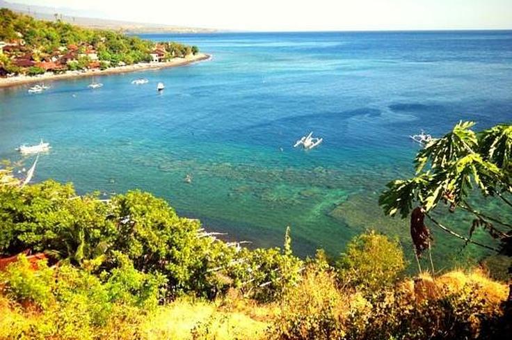 Shot of Amed beach in Bali