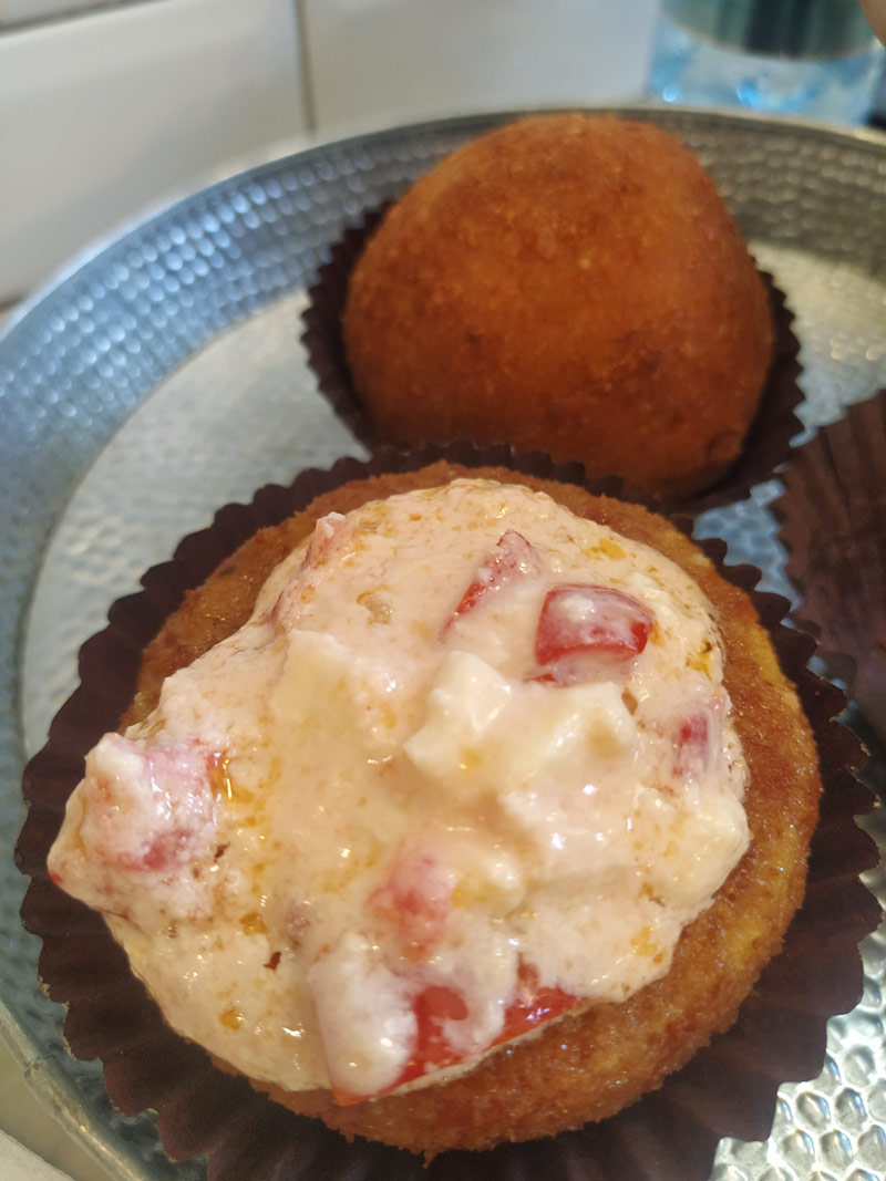 Rice balls (arancinis) from Sfrigola in Palermo