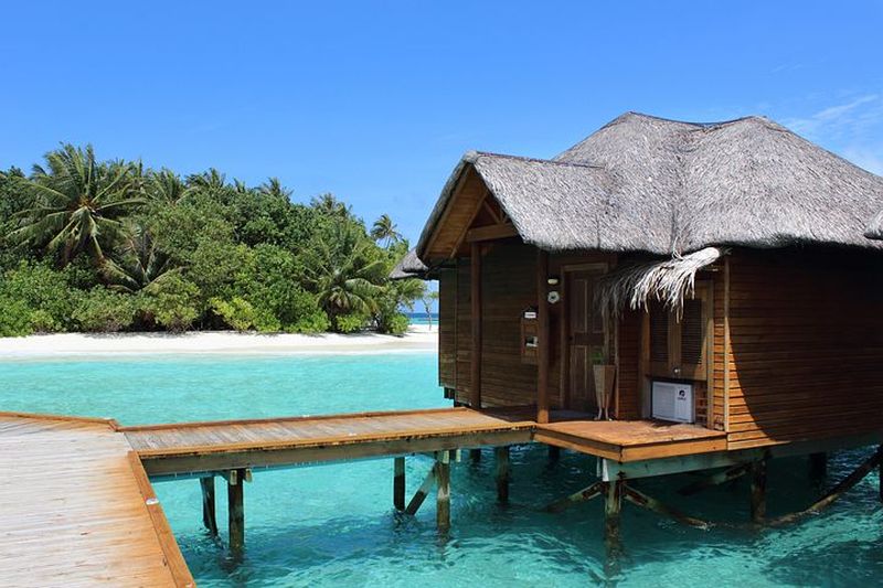 Overwater bungalows are a must when going to The Maldives for your a honeymoon