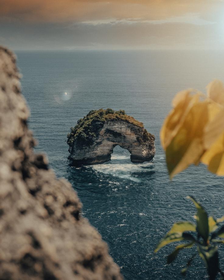 Shot of the rock fromation at Banah Cliff Viewpoint in Nusa Penida