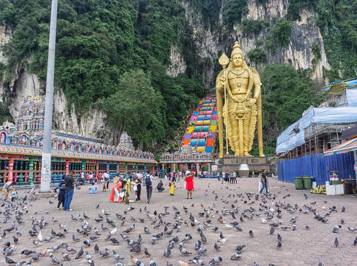 Shot of the Batu Caves in KLCC