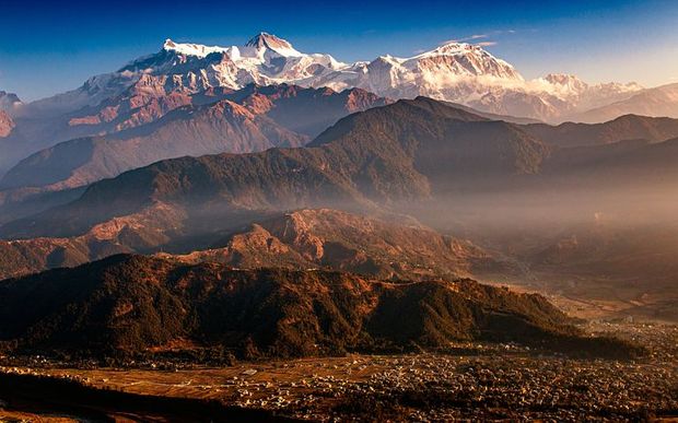 Himalayan Mountain range in Bhutan.