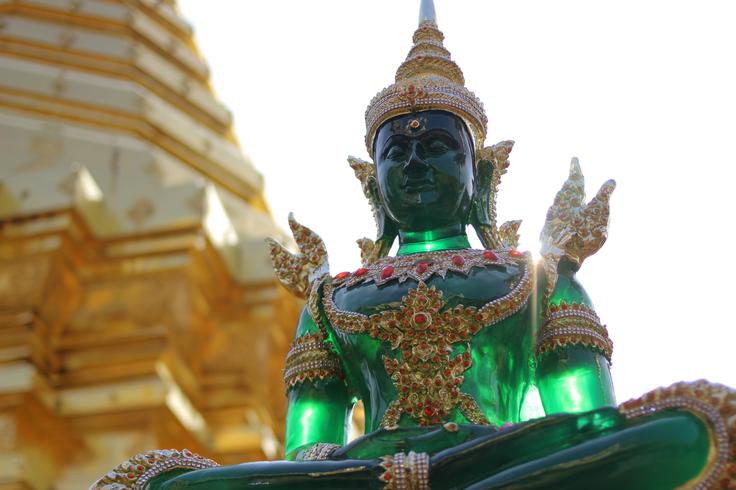 Shot of the Emmerald Buddha in Chiang Mai, Thailand