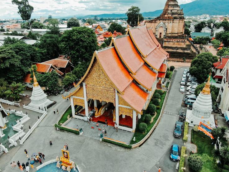 Shot of a Buddhist temple in Chiang Mai