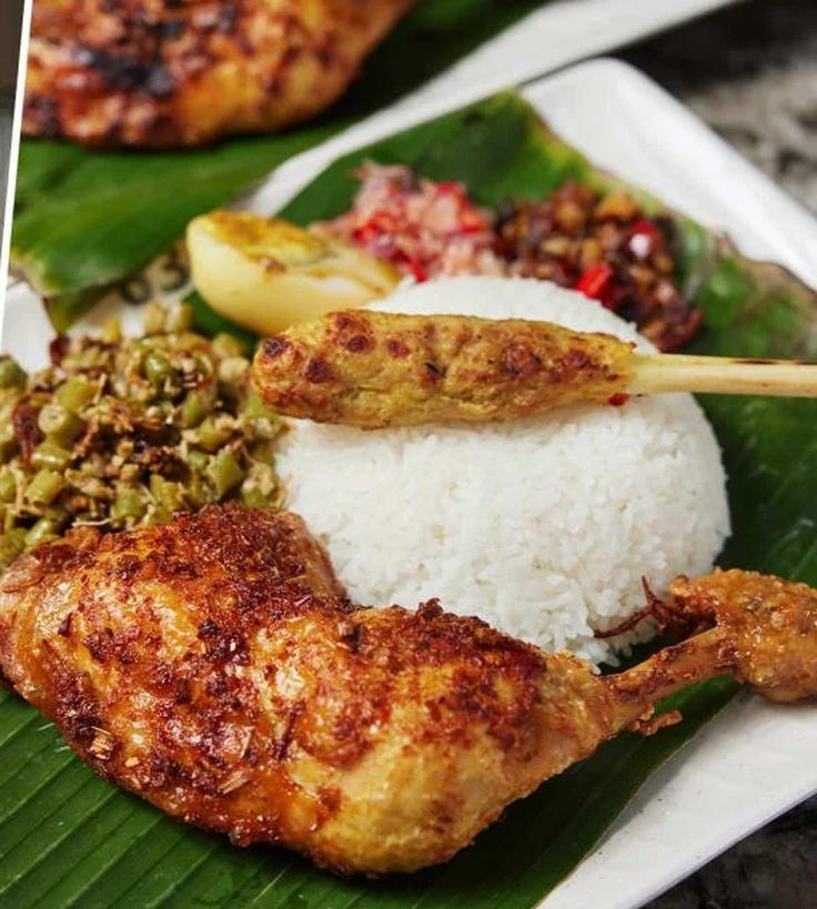 Shot of a chicken betutu dish in Bali