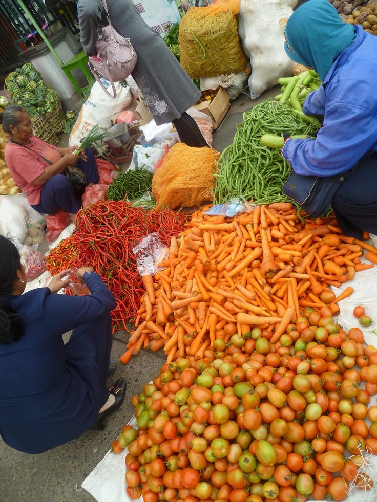 Shot of chilli peppers in a street market in Bali