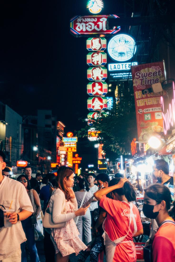 Shot of Chinatown Bangkok at in Thailand