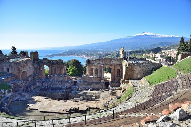 Greek monument Taormina.