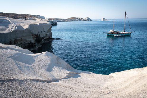 Milos cliff side of the island is an amazing place to hang out, especially at night.