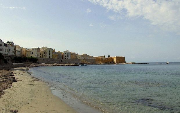 Trapani city beach.