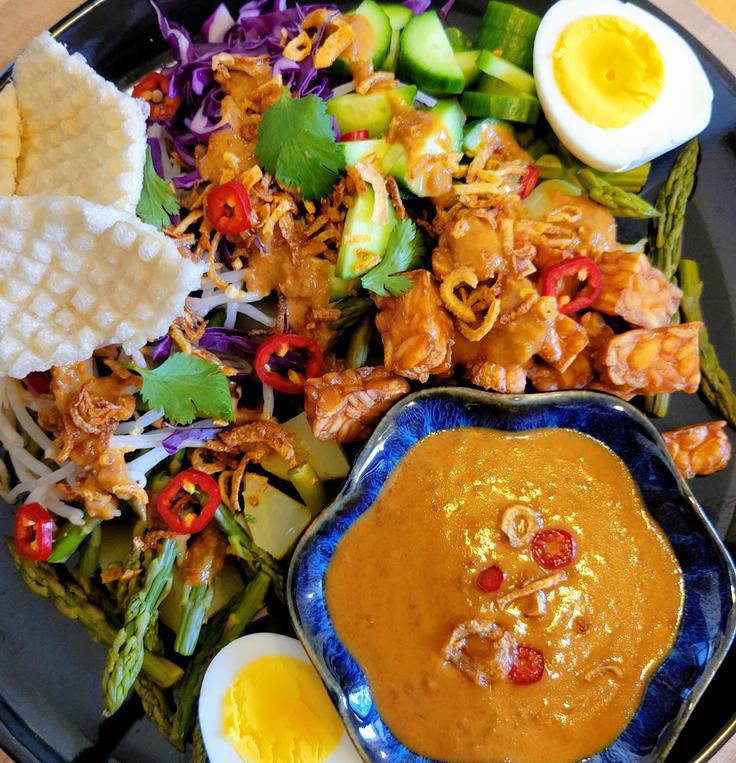 Shot of a Gado-Gado dish in Bali