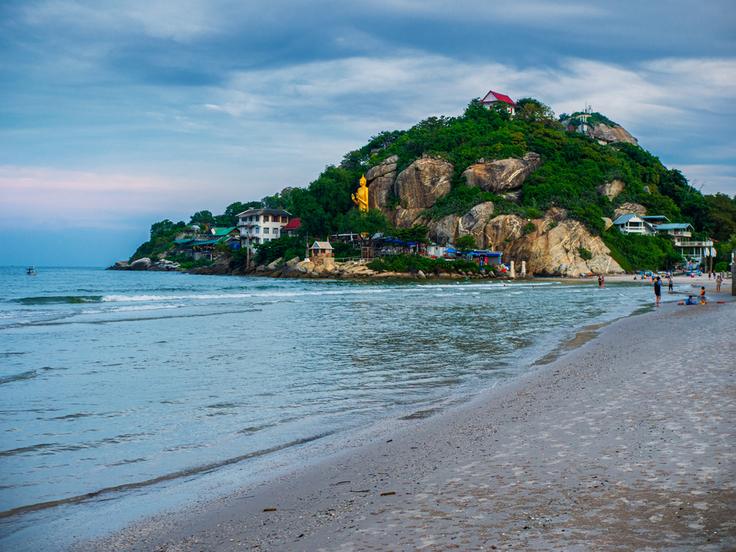 Shot of Khao Takiab temple in Hua Hin mountain