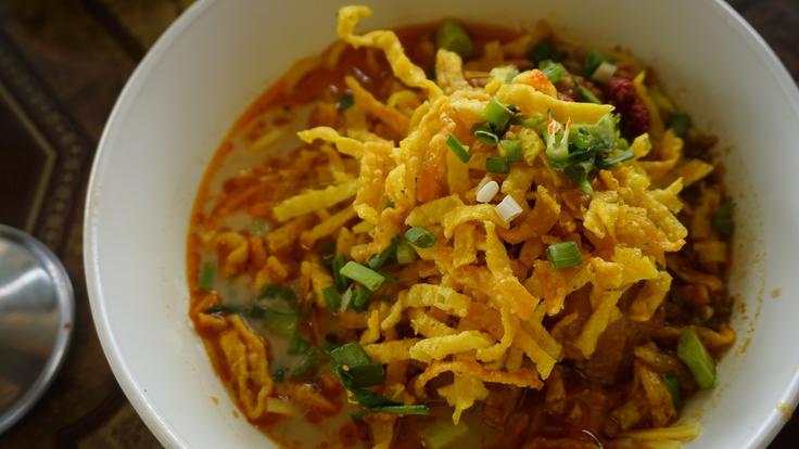 Frontal shot of a Khao Soi dish with a different recipe