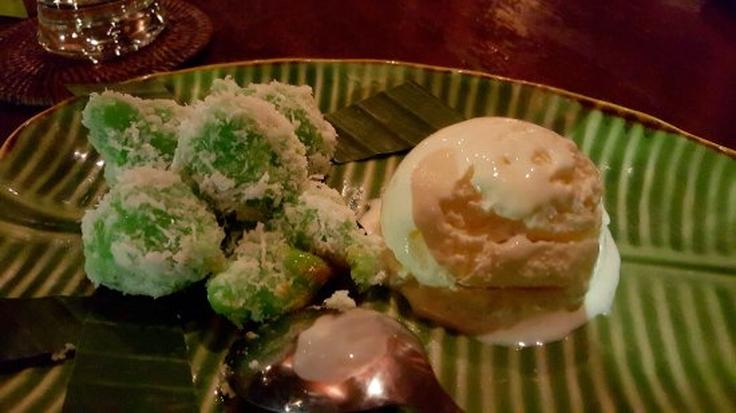 Shot of the typical klepon dessert dish in Bali