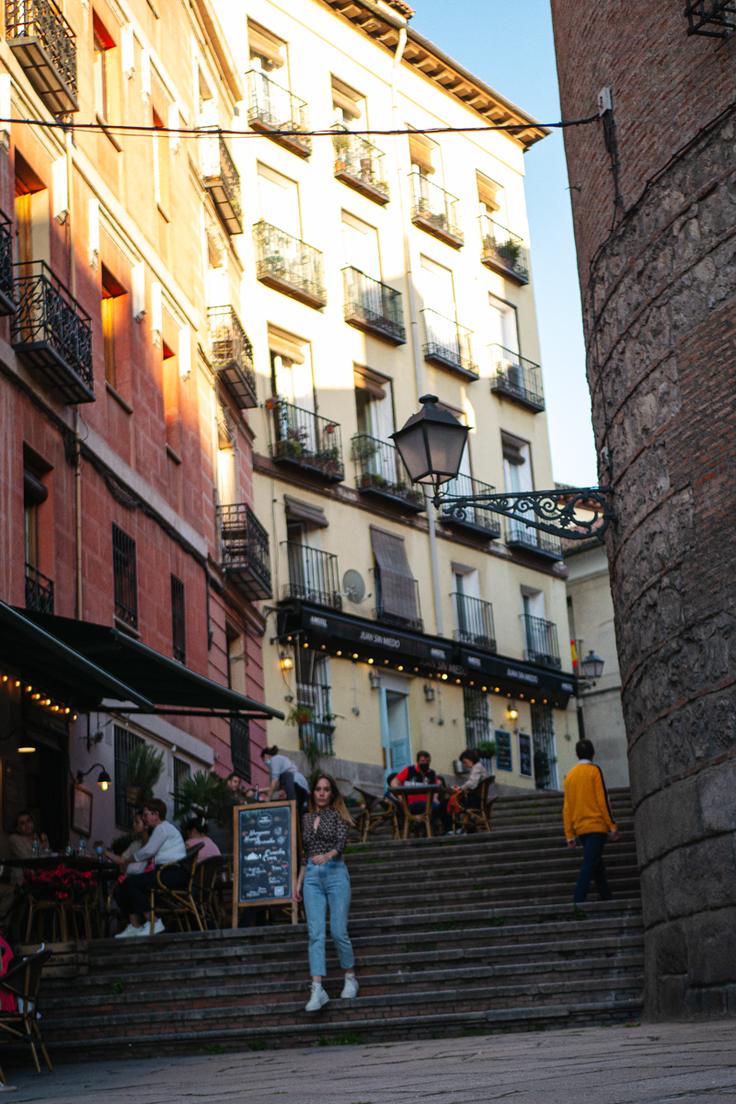 Shot of a girl in Madrid streets