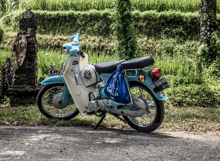 Experience the exhilarating freedom of exploring Bali on a moped, feeling the wind against your skin and the vibrant sounds of the island surrounding you, as captured in the picture