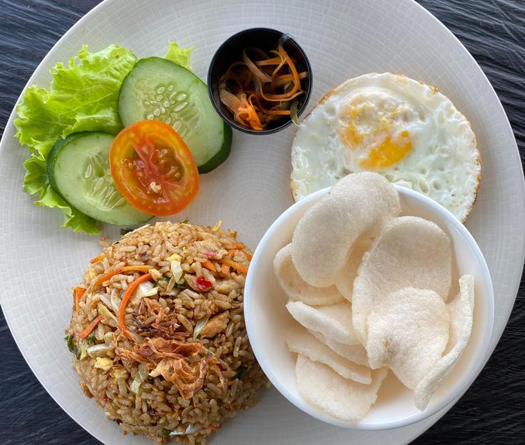 Shot of a rice Nasi Goreng dish