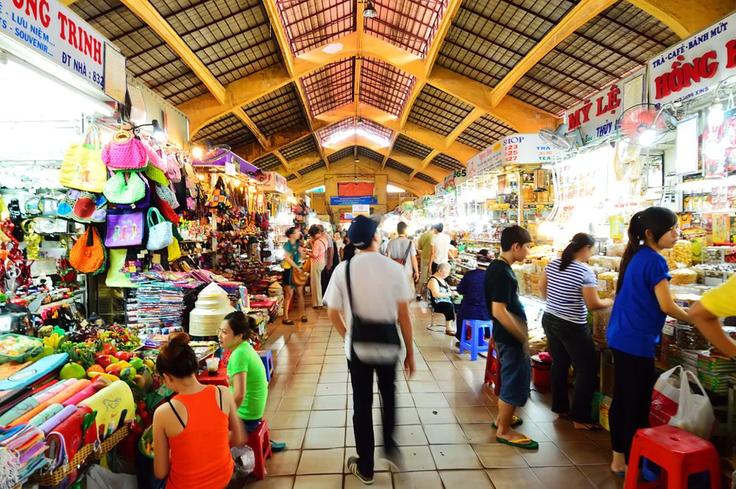 Shot of one of the muktiple Night Markets in Saigon at night