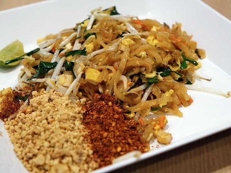 Shot of a Pad Thai dish