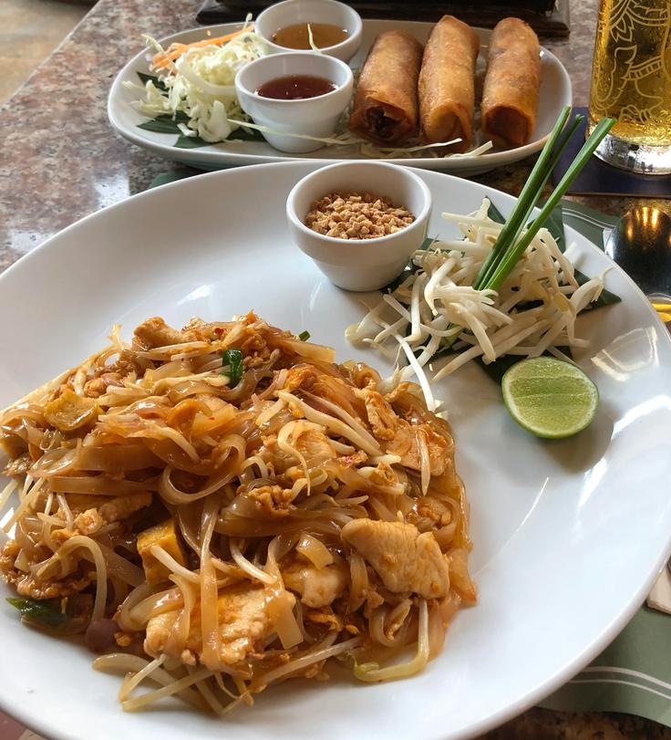 Shot of a Pad Thai made in Bangkok