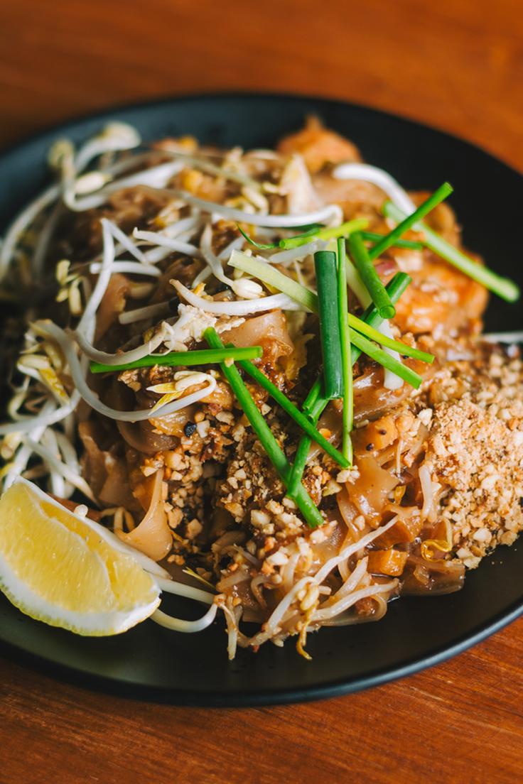 Shot of a Pad Thai dish