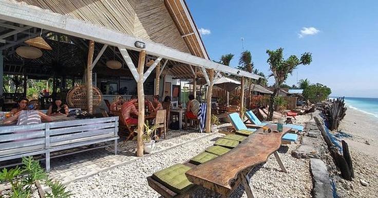 Shot of Penida Colada Beach Bar