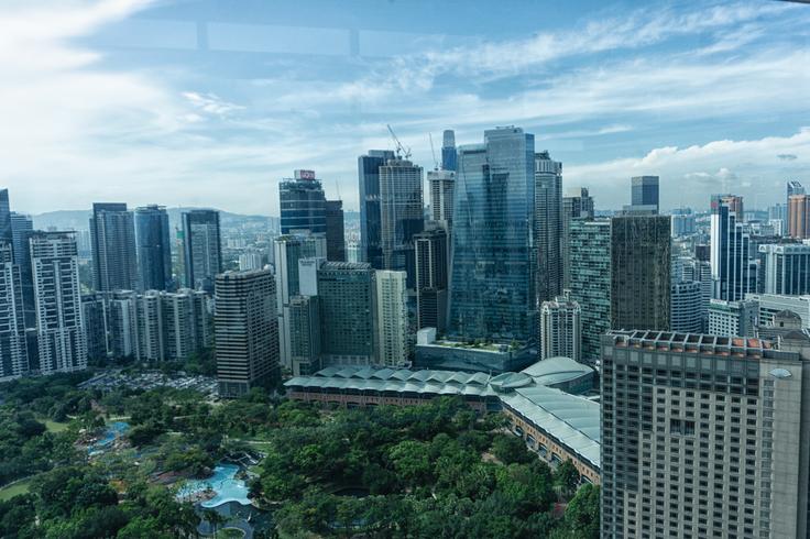 Shot of KLCC from the top of the Petronas