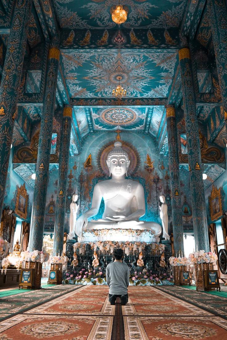 Shot of the inside temple in Chiang Rai