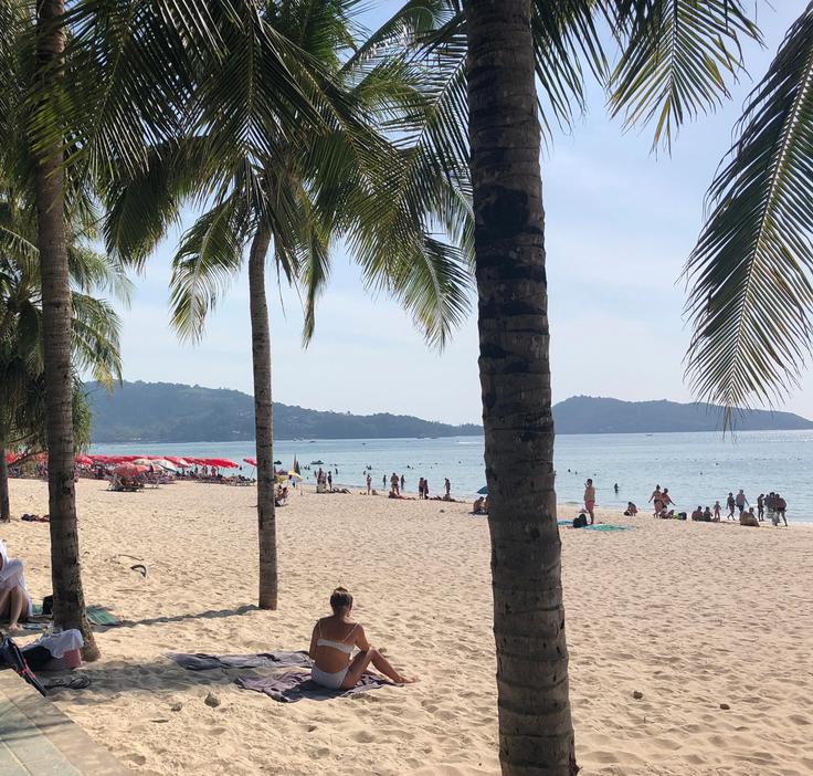 Shot of Phuket beach life and beach clubs