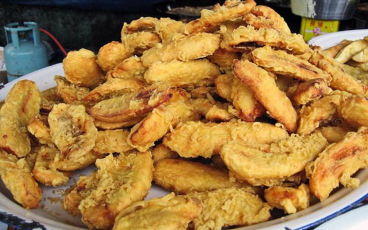 Shot of a Pisang Goreng dish as a sweet snack typical from Bali!