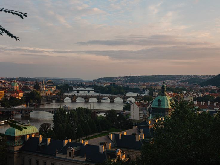 Shot of Prague from Old Town Prague look out