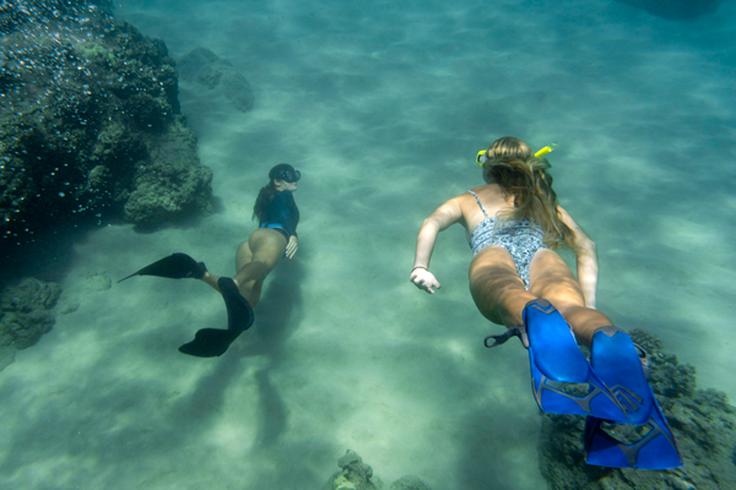 Shot fo Sanur beach as an alternative to snorkeling in Seminyak