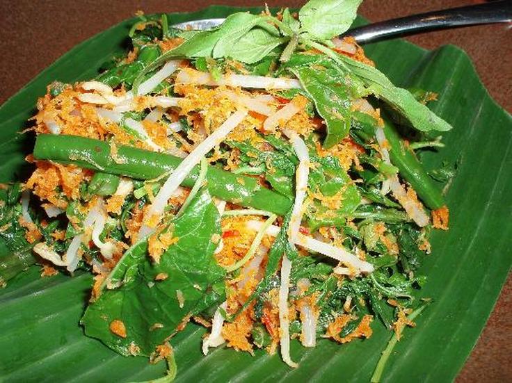 Shot of a Sayur Urab dish typical healthy recipe from Bali