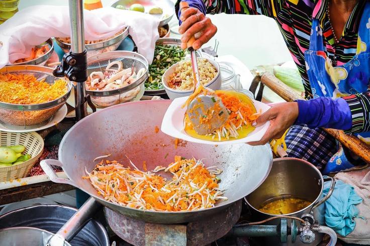 Shot of Silom Soi 20 morning market