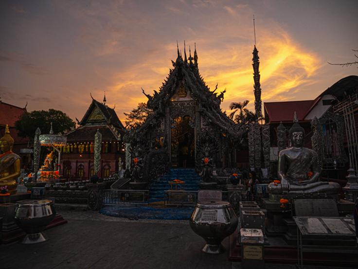 Shot of Wat Sri Suphan temple panoramic views