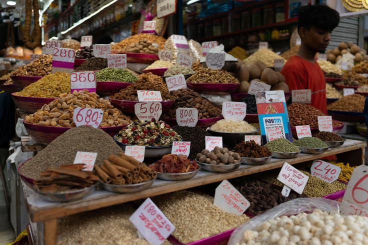 Shot of a spice street market in Bali