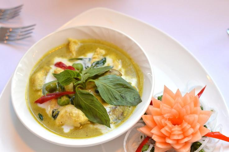 Shot of the iconic Thai Green Curry dish