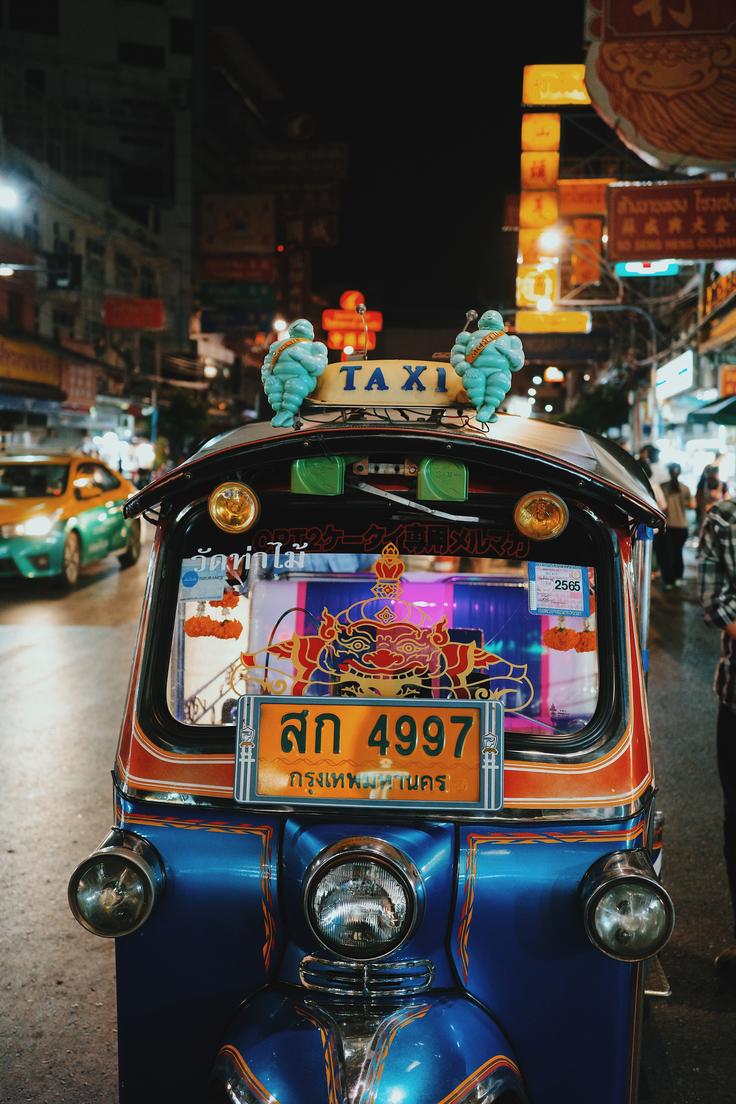 Shot of a tuk tuk vehicle typical transport from Thailand