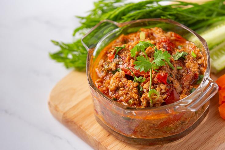 Shot of Bali's favourite dish: Tuna Sambal Matah